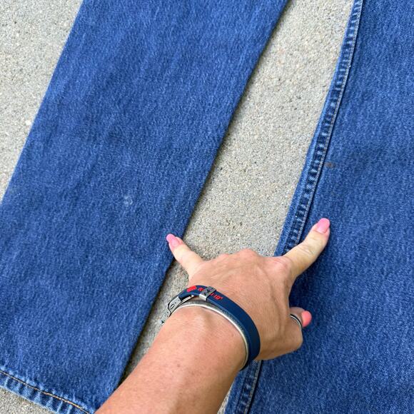 Vintage Y2K Levi's 502 Super Low Button Fly Blue Jeans Jr. 32x32 (fit smaller) - Picture 11 of 14